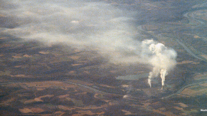 012119_03P_FS an aerial view of a power plant surrounded by land