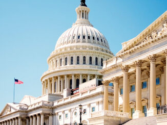 Facade of the United States Capitol Building, Washington DC, USA