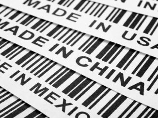 Barcode/trade war concept