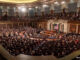 President Donald J. Trump, stands in the House rostrum delivering his State of the Union address, joined by Vice President Mike Pence and House Speaker Paul Ryan, Tuesday evening, Jan. 30 2018, in the House of Representatives chamber of the U.S. Capitol in Washington, D.C.