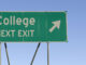 Image of “college” exit sign