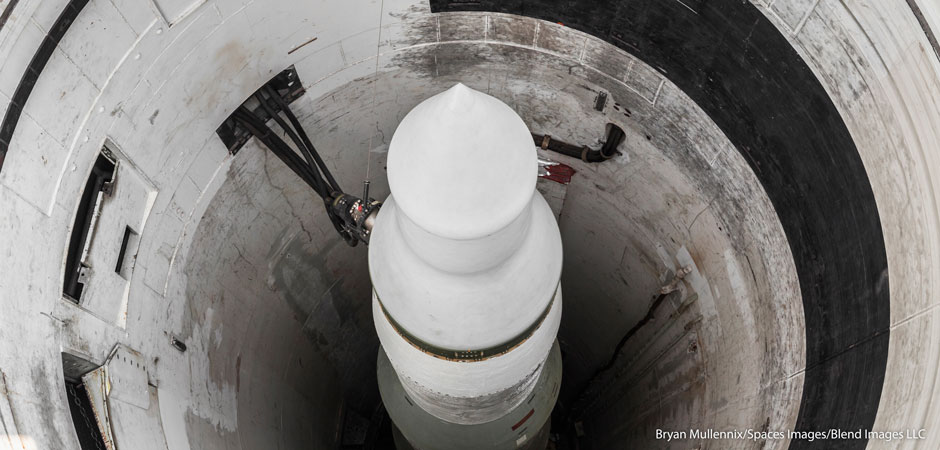 Minuteman missile in launch tube