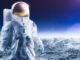 Astronaut on moon graphic