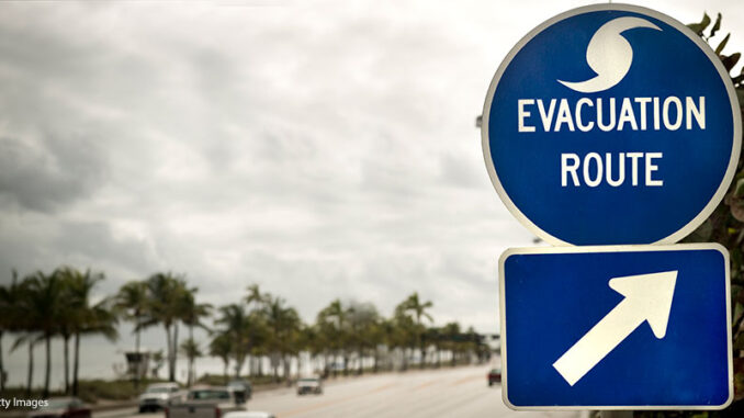 060319_02P_FS Evacuation route sign in Florida