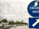Evacuation route sign in Florida