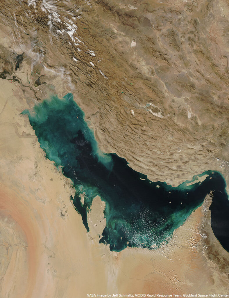 NASA image of the Persian Gulf 