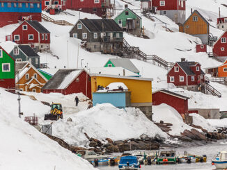 Kangamiut village and port in Greenland