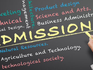 Admissions University written on chalkboard