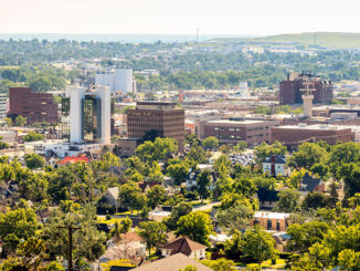 City with trees