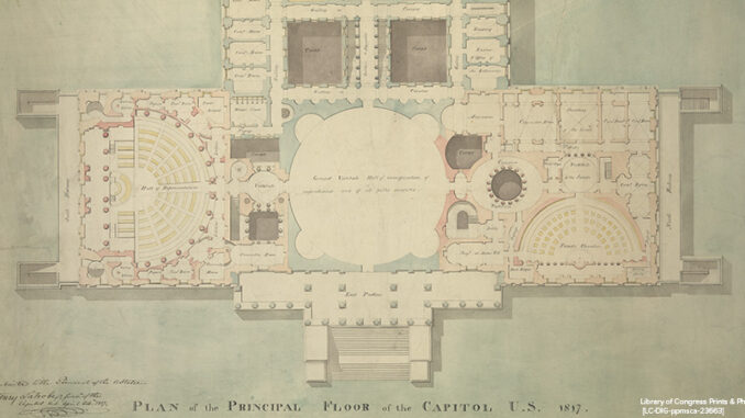 Plan of the principal floor of the Capitol, U.S. Plan of the principal floor of the Capitol, U.S.