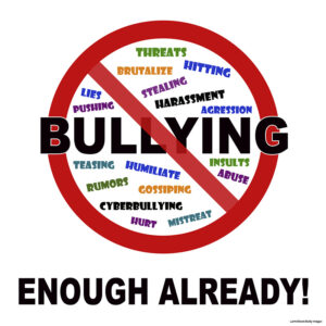 No bullying sign on white background