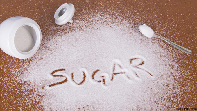 sugar spilled on the table sugar spilled on the table