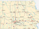 iowa road map with flag