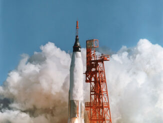 Liftoff of the Mercury-Atlas 6 mission on Feb. 20, 1962.