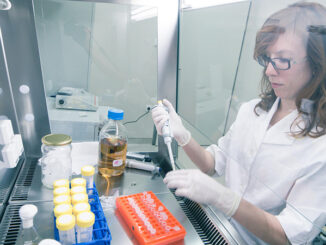 Scientist researching in the laboratory.