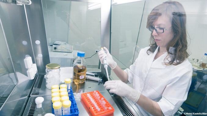 Scientist researching in the laboratory.