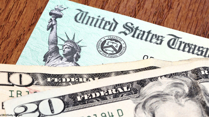 USA Treasury IRS refund check USA Treasury IRS refund check