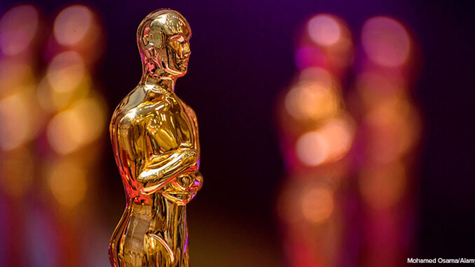 A Group of Shiny Elegant Golden Award