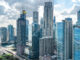 Chicago, Illinois skyliine with urban buildings
