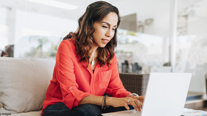 Mature Latin American businesswoman working from home Latin American businesswoman working from home