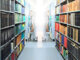 library shelves filled with books