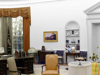 The oval office at the White House in Washington DC