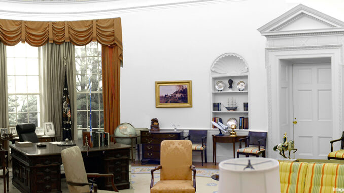 The oval office at the White House in Washington DC The oval office at the White House in Washington DC