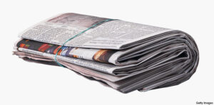 Folded Newspaper