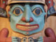 Tlingit house post totem pole illustrating the theme "Respect for Self"