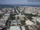 Aerial view of Washington, D.C., looking west, with Library of Congress Thomas Jefferson Building in center