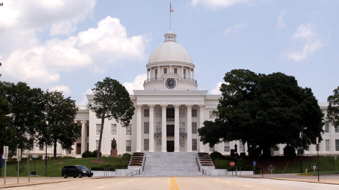 The Alabama State Capitol Building in Montgomery. Alabama State Capitol Building in Montgomery