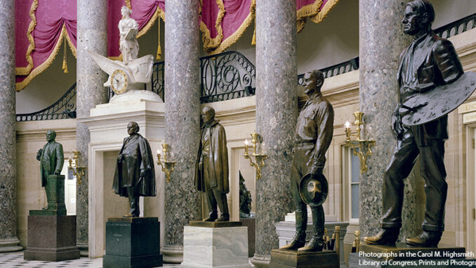 Hall of Statues at the U.S. Capitol, Washington, D.C. The National Statuary Hall Collection in the United States Capitol