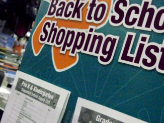 sign in store for back-to-school shopping
