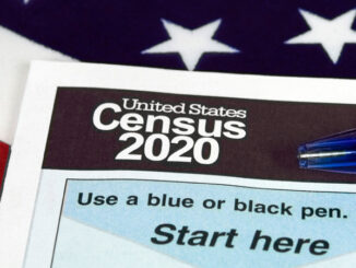 close up of 2020 census document form
