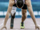 disabled athlete preparing to start running