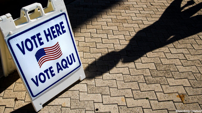 Vote Here Sign In English And Spanish Vote Here Sign In English And Spanish