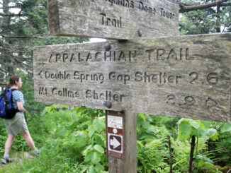 sign located on the Appalachian trail