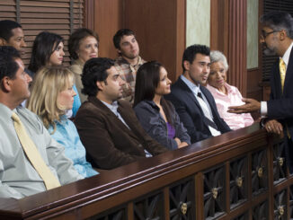 Attorney addressing jury