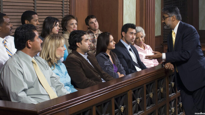 Attorney addressing jury Attorney addressing jury