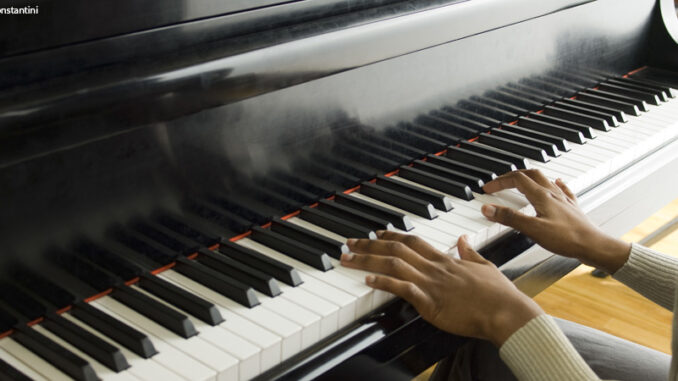 Pianist playing piano Pianist playing piano