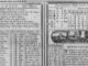 A photograph of the inside pages of a eighteenth century almanac.