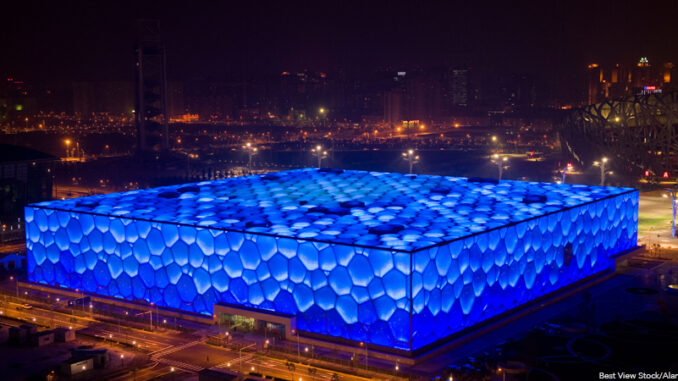 National Aquatics Center,Beijing National Aquatics Center building in Beijing, China