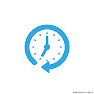 Clock arrow icon vector illustration
