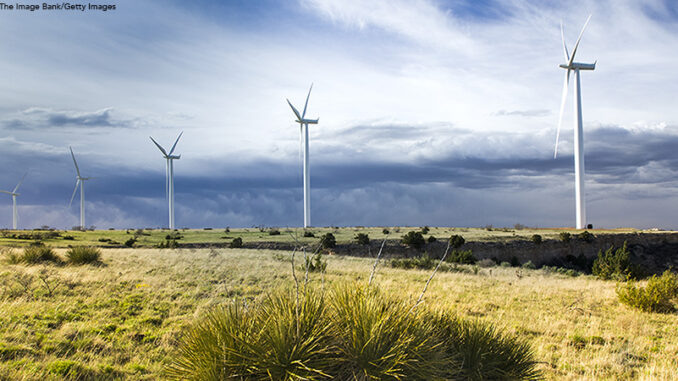 Wind turbines on wind farm, in vicinity of Amarillo, Texas. Wind turbines on wind farm, in vicinity of Amarillo, Texas.