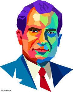 vector art portrait of Richard Nixon