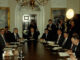 a meeting in the Cabinet Room of the White House