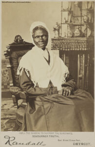 a photograph of Sojourner Truth, taken by  Randall Studio