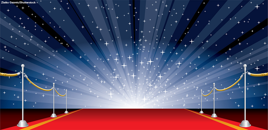 award show concept graphic of red carpet
