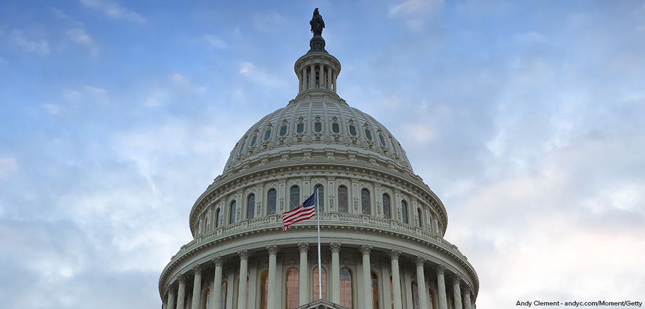 Close up of the United States Capital Building Dome
