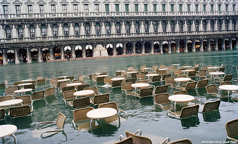 Piazza San Marco, Venice, Italy, flooded